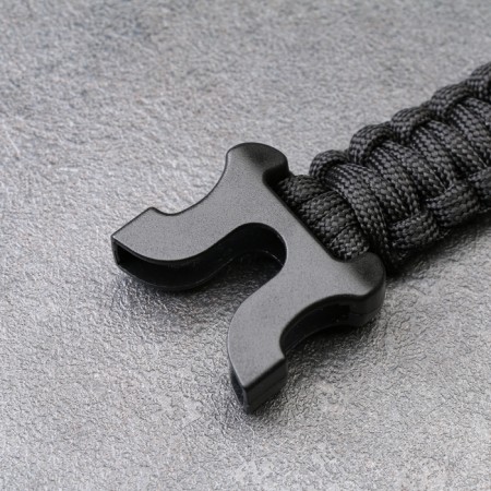 5B1 survival bracelet (paracord - 3 m, compass, whistle, fire, lantern), black-5