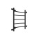 Water towel "Sanprise" Classic P5, 500x600 mm, side connector, black matte