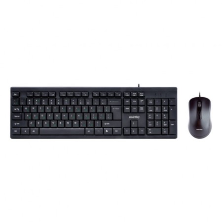 The keyboard set and the mouse Smartbuy One 114282, wire, membranes, 2400 dpi, USB, black-1