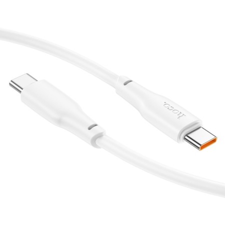 Cable Hoco X93, Type-C-Type-C, 100 W, 3 A, 1 m, fast charging, TPE braid, white-4