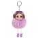 Soft toy "Puppet Model" on a key fob, 16 cm, purple color