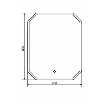 Mirror Comforty Kolyus 65, LED backing, contactless sensor, 65x80 cm-4