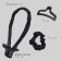 Supply for curling “Magic Locon”, 4 objects: curlers, elastic bands - 2 pcs, crab, black color