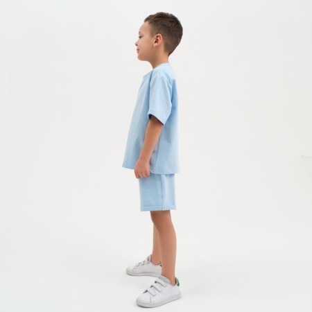 Kit for children (T-shirt, shorts) KAFTAN "BASIC Line" Size 36 (134-140), Blue color-6