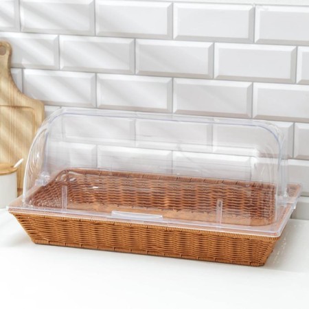 Bread "Cream", wicker base, 53 × 32 cm