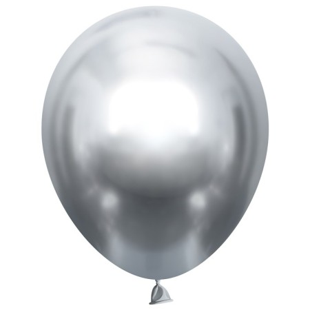 Latex ball 5 ", silver, chrome, set of 50 pcs.