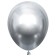 Latex ball 5 ", silver, chrome, set of 50 pcs.