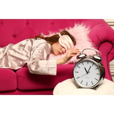 Silk sleep mask, 20 × 10.5 cm, elastic band is single, pink color-7
