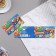Invitation "To the holiday!" machine, blue background, 24.7x7.11 cm