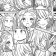 Belezza Anime Girls 180x200cm, Black-White, microfiber, 200g/m, PE 100%