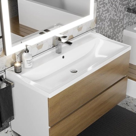 The Uperwood Family shell, half -around, 80 cm, rectangular, white