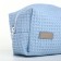 Textura zipper cosmetic bag, blue color