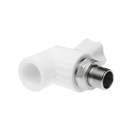 Ball crane for Valfex radiator, polypropylene, corner, 25 x 1/2 "-1