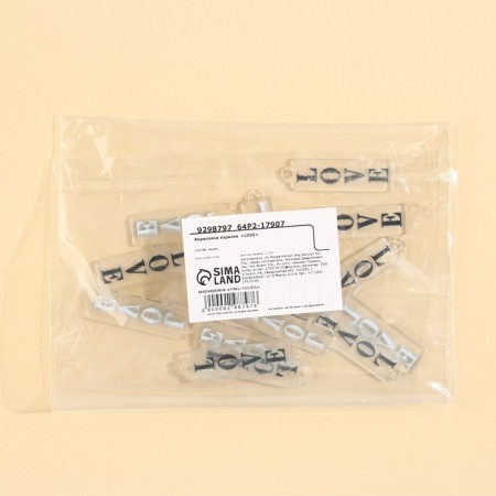 Furniture for jewelry "Love", 1 x 3.4 cm, 15 pieces-2