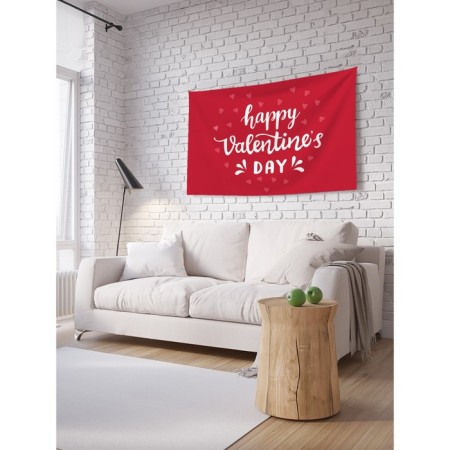 Decorative panel with photo printing "Valentine's Day", horizontal, size 100x150 cm