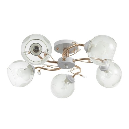 Jamma chandelier 5xe27 40W white-gold 60x60x25 cm Bayerlux