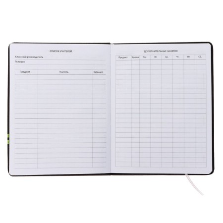 Universal diary for Urban 1-11 grade, integral cover, artificial leather, silkography, liesse, 80 g/m2-3