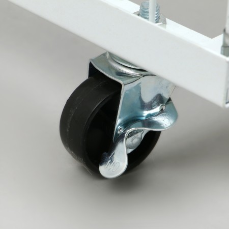 The basket-drill is folding, on wheels, 1 shelf, 60 × 60 × 80 cm, white color-2