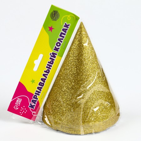 Carnival cap "Shine", set of 6 pcs., Golden color-3
