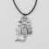 Unisex "Scorpio", color black silver on a black lace, 42 cm