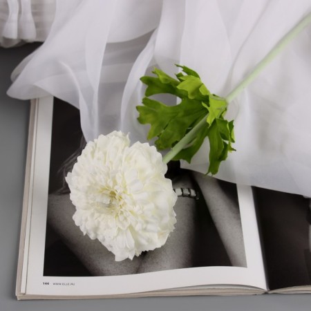 Artificial flowers "chrysanthemum lux" d-9 cm, 50 cm, white