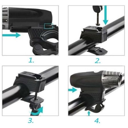 Lanter Bicycle front battery, waterproof, 1 diode, 4 modes-1