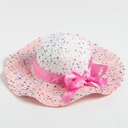 Female hat, light pink color, size 56-58