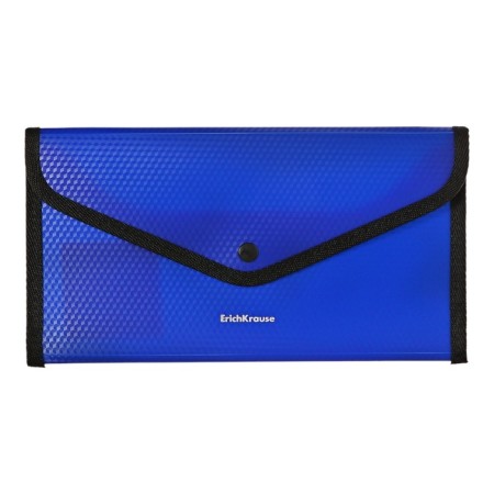 Folder-convert on a 260 x 140mm button (Travel), 550 μm, Erichkrause "Diamond Total Blue", sheathed, embossing, opaque, blue