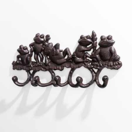 Decorative metal hooks "Frogs" 14x31x4 cm-3