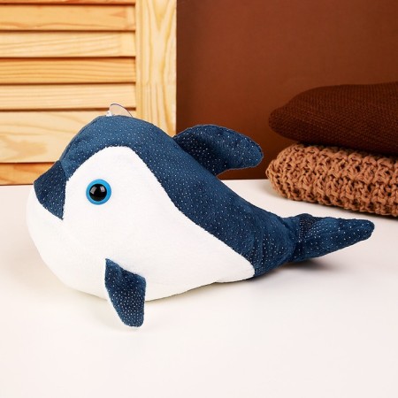 Soft toy "Shark", 25 cm, blue color-1