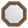 Mirror in the baguette frame, silver monogram 101 mm, 64x64 cm