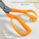 Scissors are universal, mowed blade, in a scabbard, 10 ", 25 cm, color mix