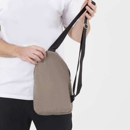 Bag sling ZFTS, textiles, beige color-4
