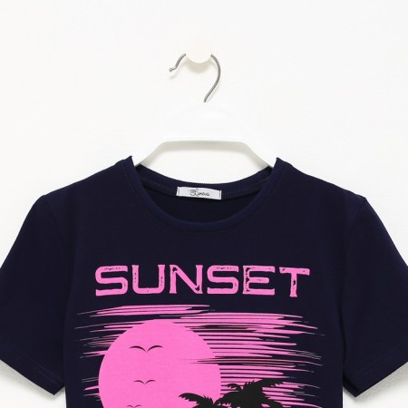 T -shirt for a boy, blue color, height 140-1