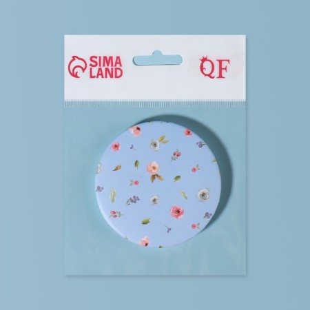 Folding mirror "flowers", D 7.5 cm, with an increase, MIX drawing-5