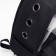 A backpack for carrying animals with a viewing window, black