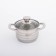 Elis pan, 1.8 l, d = 16 cm, glass cover, capsule bottom, chrome color
