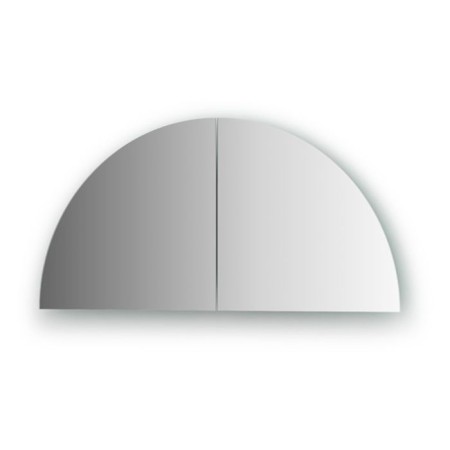 Mirror tiles with a grinding edge - a set 2 pcs a quarter of a circle 25 x 25 cm, silver EvoForm