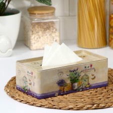 Lavender napkin stand, 21.5 × 12 × 7.2 cm