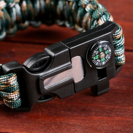 4B1 survival bracelet (paracord, compass, whistle, fire), 25.5 × 2.5 cm, 3 m-3