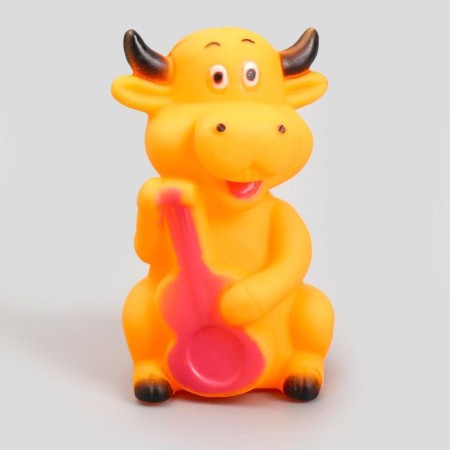 Игрушка пищащая "Корова" для собак, 10 см, микс цветов-2