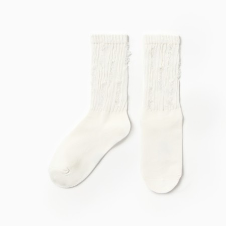 Women's socks minku, white color, rr 36-41