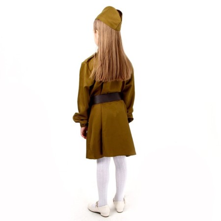 Military carnival costume: dress, dl. hands, cap, belt, gabardin, p/e, rr30r.110-116-2