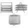 Set of desktop Brauberg "Germanium", 6 items, silver, metal, 237986