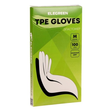 Disposable TPE gloves, 100 pcs size m