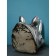 Figure "Head of the rhino", polystone, 71 cm, silver color