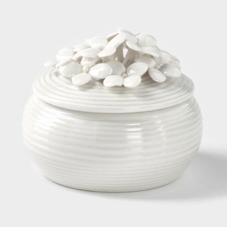 Ceramic Bank for spices "Flowers", 180 ml, white color