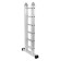 Tundra staircase, two -section, articulated, aluminum, 6 steps