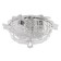 Economic light chandelier with PDU 33101/3 3x40W E27, LED backlight, chrome, 40x40x19 cm