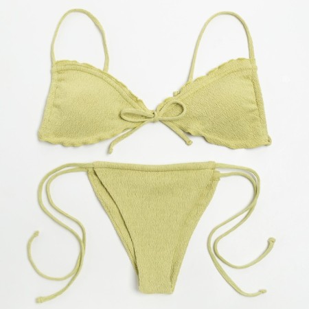 Swimsuit female separate minku color green, size 48-4